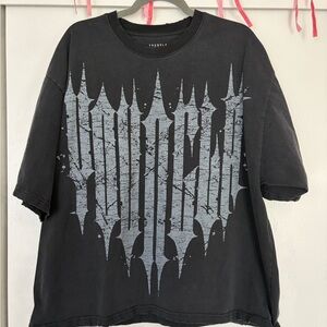 YoungLA Black and Gray Graphic Tee